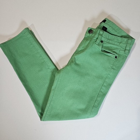J. Crew Jeans Womens Size‎ 27 Bright Green Matchstick Preppy Skinny Style Denim - Picture 1 of 13